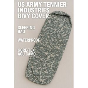 US Army Tennier‎ Industries Bivy Cover Sleeping Bag Waterproof Gore-Tex ACU Camo